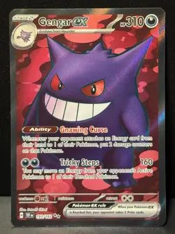 Gengar ex 193/162 SV Temporal Forces Set Full Art Ultra Pokemon Card AA9 LP1 - Image 1