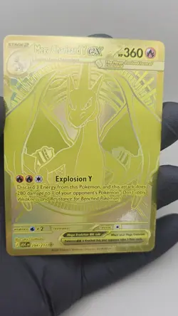 Pokemon TCG Mega Charizard Y Ex 294/217 Gold Ultra Rare Ascended Heroes NM/M Eng - Image 2