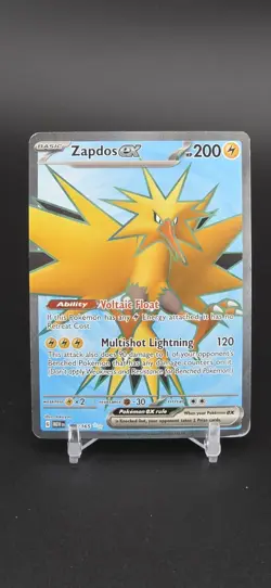 Pokemon Zapdos EX 192/165 Ultra Rare Card Scarlet & Violet 151 Series - Image 1
