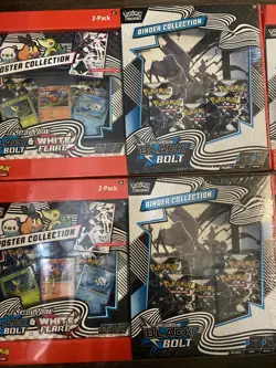 Pokemon Binder +Poster Collection Black Bolt and White Flare Sam's Club Lot of 4 - Image 2