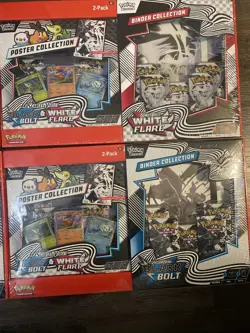 Pokemon Binder +Poster Collection Black Bolt and White Flare Sam's Club Lot of 4 - Image 3