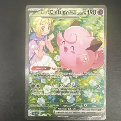 Pokemon TCG Lillie's Clefairy ex 184/159 Journey Together - Special Illustration - Image 1