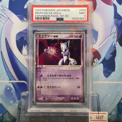 2003 Pokemon Japanese Mewtwo EX 1st Edition PSA 9 Holo #026 - Image 1