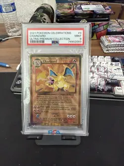 2021 Pokemon Celebrations 25th ANNIVERSARY Charizard Gold Metal #4 PSA 9 MINT - Image 1