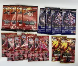 One Piece Booster Pack Lot (16 packs ; OP-13;OP-14; PRB-02; EB-03) - Image 1