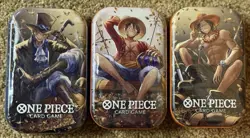 One Piece Vol. 2 Mini Tin Set (Ace/Sabo/Luffy Promo+2x OP-13 Packs) NEW SEALED🔥 - Image 1