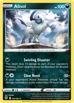 Absol 97/189 Rare Holo | Astral Radiance | Pokemon Card - Image 1