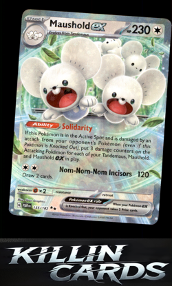 Maushold ex 155/182 Pokemon Double Rare SV04: Paradox Rift Card NM - Image 1