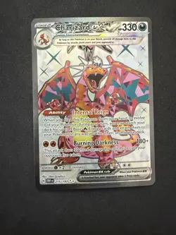 Pokemon TCG Charizard EX Obsidian Flames Ultra Rare Full Art Holo Card 215/197 - Image 1