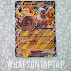 Pokemon Card Regirock Ex 101/182 Ultra Rare Scarlet Violet Destined Rivals NM - Image 1
