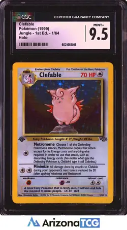 Pokemon 1999 Clefable 1/64 1st Edition Holo Jungle CGC 9.5 - Image 1
