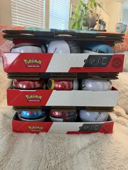 Lot of 18 Pokeball Tins 3x 6 Pokeball Display Sealed Pokemon Tins 2025 Q4 - Image 1