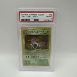 Pokemon 1997 Japanese Rocket Dark Golbat Holo Japanese Rocket #42 PSA 8 - Image 1
