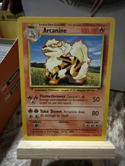 Pokemon TCG: Arcanine 23/102 & Growlithe 28/102 Base Set-Reg-Unlimited-WOTC-LP - Image 1