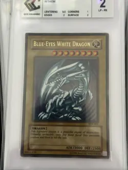 CARTE YU-GI-OH! BLUE-EYES WHITE DRAGON SDK-001 OCCASION ANGLAIS - Image 1