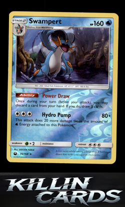 Reverse Holofoil Swampert 35/168 Pokemon Rare SM - Celestial Storm Card NM - Image 1