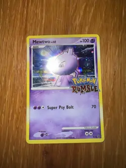 Pokemon Mewtwo Promo Holo Rumble 9/16 100 HP 2009 Card English - Image 2
