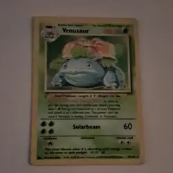 Pokemon Venusaur 15/102 Base Set Holo Rare 100 HP Solarbeam Card English - Image 1
