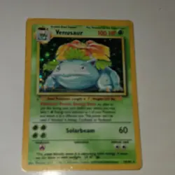 Pokemon Venusaur 15/102 Base Set Holo Rare 100 HP Solarbeam Card English - Image 2