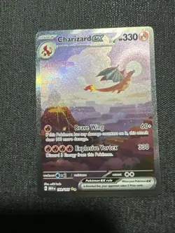 Pokemon TCG Charizard EX Scarlet & Violet Holo Ultra Rare Card 199/165 NM - Image 1