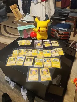 Pikachu Pokemon card Lot graded cards holos vintage storage unit find - Image 1