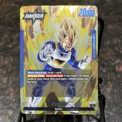 Super Saiyan Vegeta FS02-01 Leader Foil Dragon Ball Super Card Game | NM - Image 1
