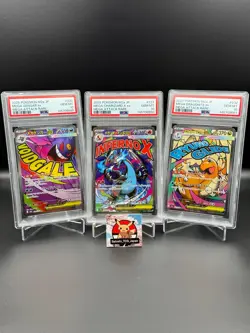 PSA 10 Sequential Mega Gengar Charizard Dragonite ex MA 3 Card Set M2a Japanese - Image 1