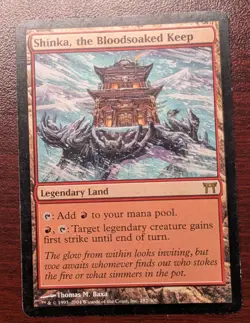 Magic: The Gathering Shinka the Bloodsoaked Keep Legendary Land Rare Kamigawa R… - Image 1