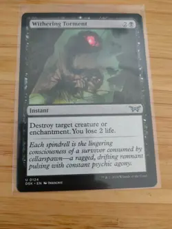 MTG ​Withering Torment​ 0124 Duskmourn M/NM Free UK P&P - Image 1