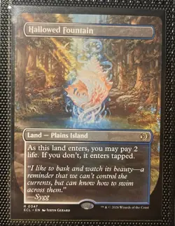 MTG Borderless land lot: Hallowed Fountain/Temple Garden/Steam Vents/Blood Crypt - Image 1