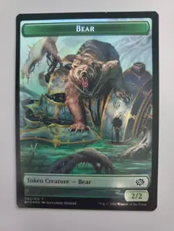 MTG Bear (2) / Powerstone Double-Sided Token The Brothers' War Foil Token - Image 1