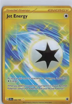 Pokemon TCG #252 /191 Jet Energy Hyper Rare Surging Sparks - Image 1