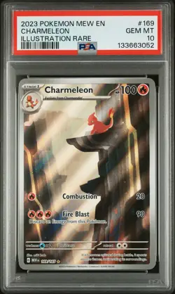 2023 POKEMON MEW EN-151 ILLUSTRATION RARE #169 CHARMELEON PSA 10 - Image 1