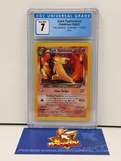 Pokemon 2002 CGC 7 Neo Destiny Unlimited Dark Typhlosion Holo 10/105 - Image 1
