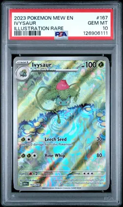 2023 POKEMON MEW EN-151 ILLUSTRATION RARE #167 IVYSAUR PSA 10 - Image 1