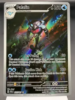 Palafin 225/091 - Illustration Rare - Paldean Fates Pokemon Card MINT - Image 1