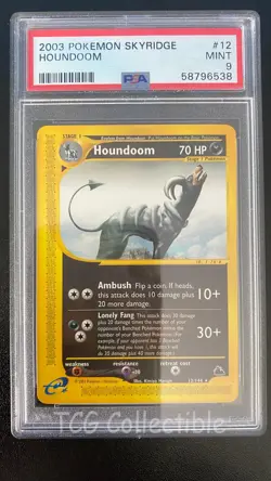 PSA 9 MINT Alakazam 2 & Houndoom 12 Rare 2003 Skyridge WOTC Pokemon Card - Image 3