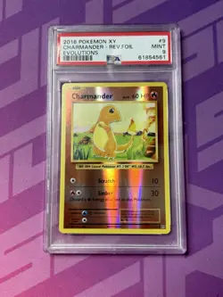 Charmander - 9/108 - Evolutions - PSA 9 - Reverse Holo - Pokemon Card - Image 1