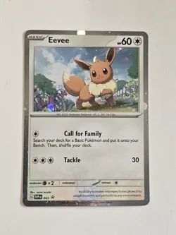 Pokemon Eevee 043 Scarlet Violet Black Star Promo Cosmos Holo ✨MINT✨ - Image 1