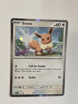 Pokemon Eevee 043 Scarlet Violet Black Star Promo Cosmos Holo ✨MINT✨ - Image 3
