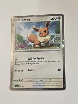 Pokemon Eevee 043 Scarlet Violet Black Star Promo Cosmos Holo ✨MINT✨ - Image 4