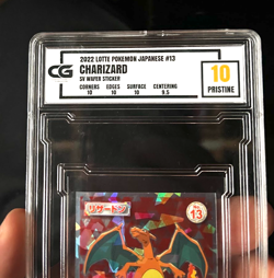 CG Pristine 10 2022 LOTTE POKEMON JAPANESE #13 CHARIZARD S&V WAFER STICKER - Image 2