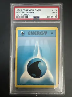 1999 Pokemon Game Water Energy 1st Edition Mint 9 - Image 1