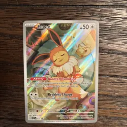 Pokemon Prismatic Evolutions Eevee Promo 173 Black Star Holo - Image 1
