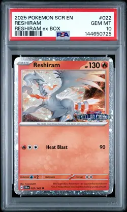 2025 POKEMON SCR EN-STELLAR CROWN RESHIRAM EX BOX #022 RESHIRAM PSA 10 - Image 1