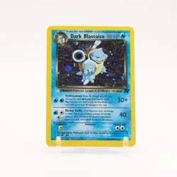 Dark Blastoise - 3/82 Team Rocket Unlimited Holo Rare SWIRL Pokemon - LP - Image 1