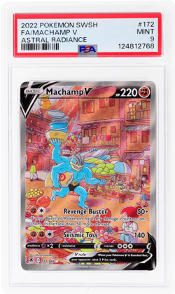 2022 Pokemon Sword and Shield Astral Radiance Machamp V #172 PSA 9 - Image 1