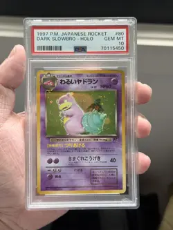 PSA 10 Dark Slowbro #80 Team Rocket Gang Holo Japanese GEM MT Pokemon 1997 - Image 1
