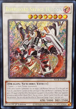 Borreload Savage Dragon - BLCR-EN083 - Secret Rare - 1st Edition YuGiOh TCG Card - Image 1