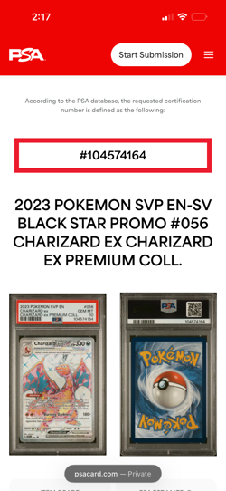 PSA 10 Charizard ex 056 Sv: Scarlet & Violet Promo Cards Holo - Image 4